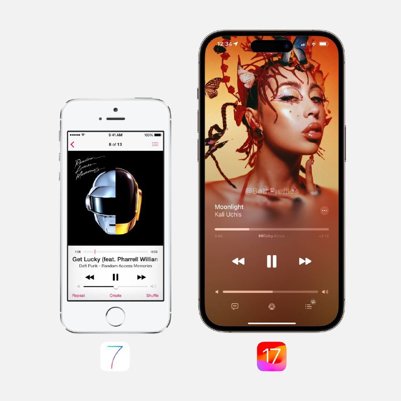 10年，iOS 7 vs iOS 17