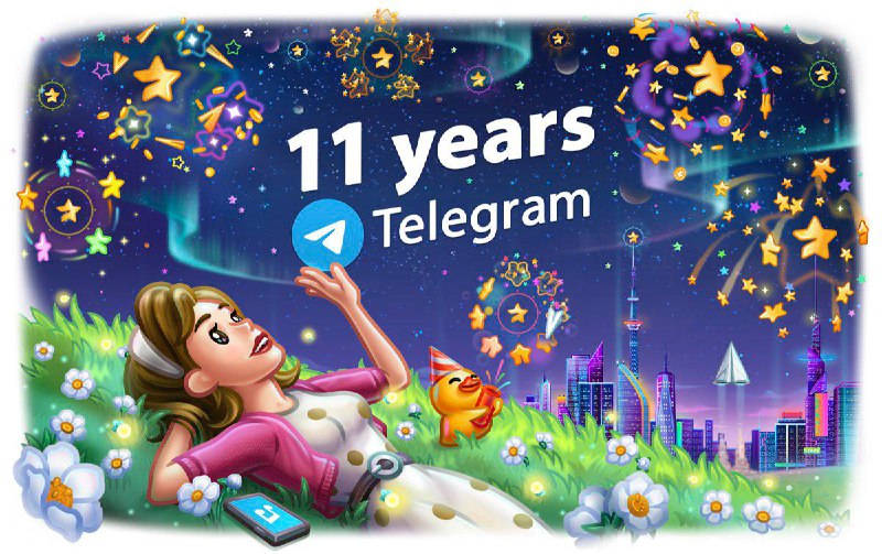 今天是Telegram 11岁生日🎉🗒 标签: #Telegram 📢 频道: @GodlyNews1🤖 投稿: @GodlyNewsBot