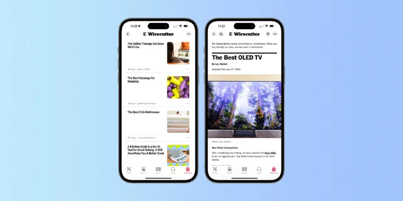 Wirecutter 现已加入 Apple News《Wirecutter》对所有人都是免费的