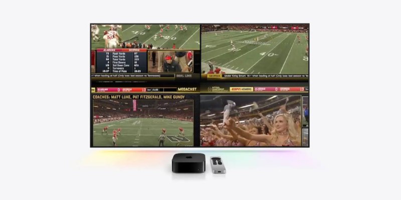 Apple TV 画中画将支持四串流同屏有开发者在iOS 16.5的代码中发现，Apple TV应用程序将新增“多视图”体验，同时支持多达4个同步流🗒 标签: #Apple #TV #画中画  📢 频道: @GodlyNews1🤖 投稿: @GodlyNewsBot