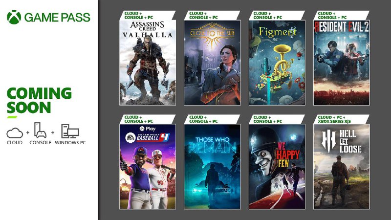 《刺客信条：英灵殿》和《生化危机2》本月登陆Xbox Game Pass——但《使命召唤》尚未上线 / Xbox负责人菲尔·斯宾塞表示，动视暴雪的游戏将于2024年加入Game Pass