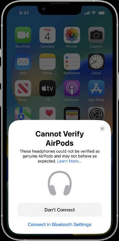苹果公告称: 将检测你的 AirPods 是否为正品，如果您连接未经验证的AirPods，它们可能无法正常工作