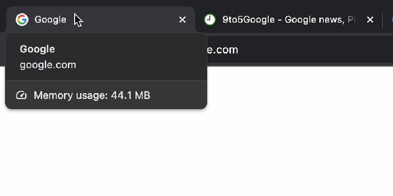 Chrome 现在可以快速展示占用了多少内存