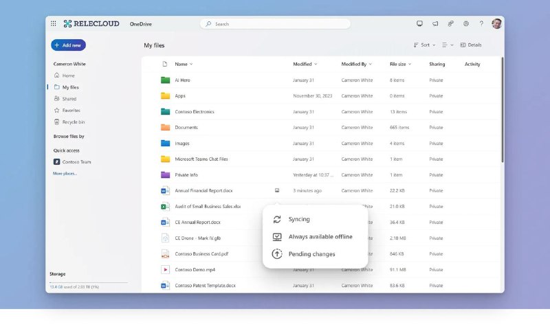 微软开始在网页上推出 OneDrive 的离线模式微软正在为工作和学校用户的 OneDrive 网页版推出一种新的离线模式