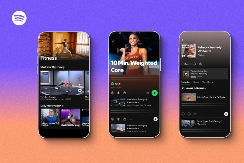 Spotify 将与 Peloton 合作推出有指导的健身课程除了音乐、播客、有声书和视频，Spotify 还推出了健身课程