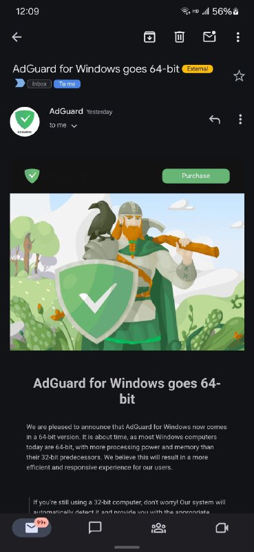 AdGuard Windows 客户端终于变成了 64 位软件，此前一直是 32 位软件