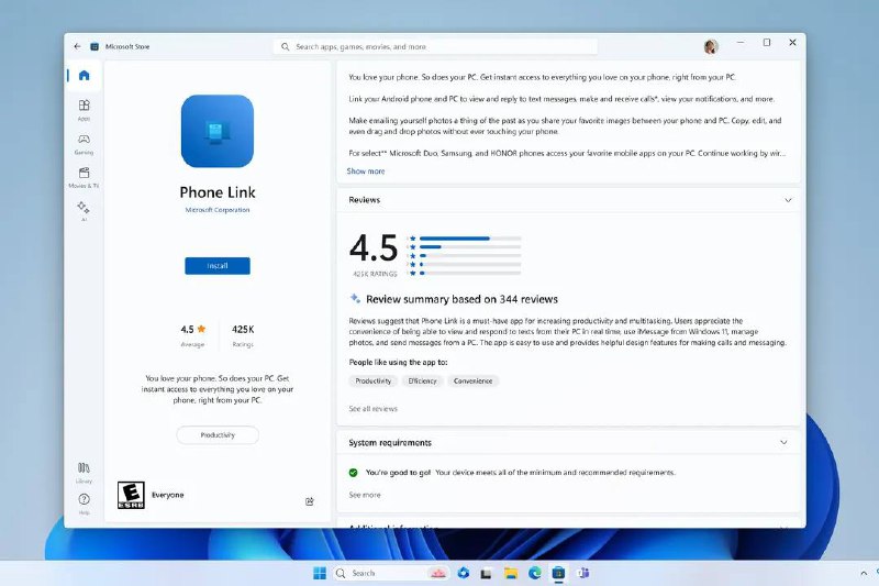 微软正在向Windows应用商店中加入 AI 生成的评论摘要除了最高五颗星的评级外，还显示评论的综合概要🗒 标签: #微软 #Windows #AI📢 频道: @GodlyNews1🤖 投稿: @Godlynewsbot