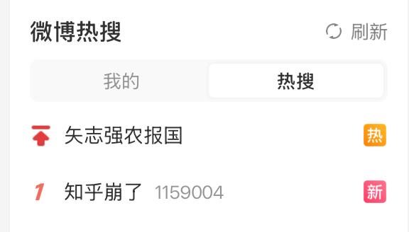 #知乎崩了 已登上微博热搜第一🗒 标签: #知乎📢 频道: @GodlyNews1🤖 投稿: @GodlyNewsBot