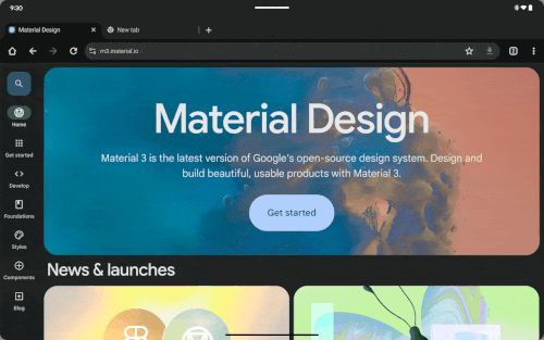 Google正在为Android平板电脑测试一项新功能，它能让用户自由调整应用程序的大小，并随意将它们排列在屏幕上，从而更轻松地处理多项任务
