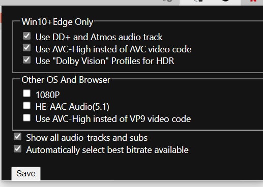 #浏览器拓展插件Netflix 4k插件更新,实现all in one* 支持非win10系统或其他浏览器 实现1080P分辨率Microsoft商店地址 (已不在GitHub更新)频道: @GodlyNews1