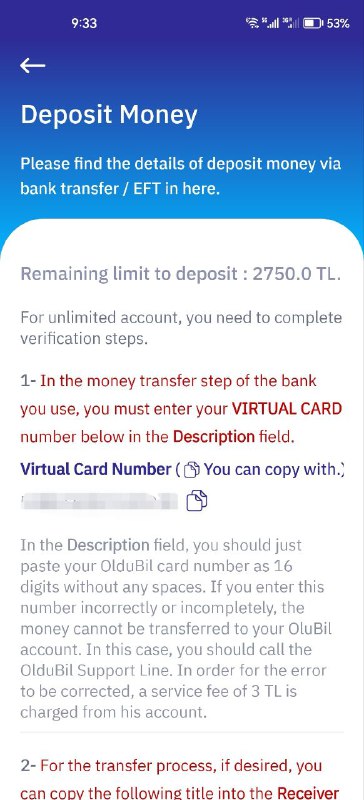Oldubil 新老账号入金限额均升至2750里拉，此前为1250里拉