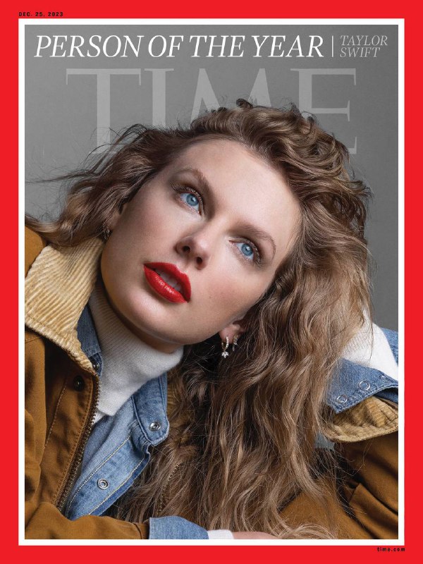 美国《时代周刊》（TIME）于2023年12月6日发布了2023年12月25日即将发布的年度总结刊的封面美国歌手 Taylor Swift（泰勒·斯威夫特）获评为2023年度风云人物（Person of the Year）并登上了这一期的《时代周刊》