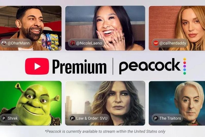 YouTube Premium 将从明年起包含 Peacock 服务YouTube 的无广告 Premium 订阅将再增加一项福利：用户可使用 Peacock 服务