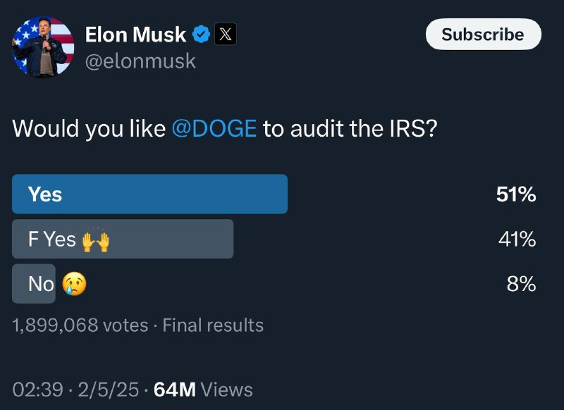 马部长计划整顿美国国税局(IRS)，对其开展审计工作